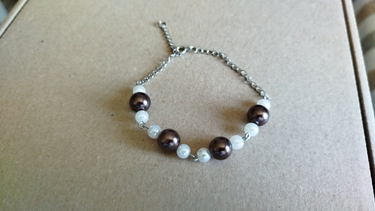 Pulseira Pérola Castanha